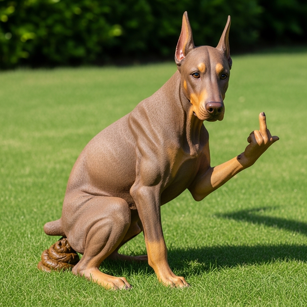 😜Cheeky Poo Doggie Statues