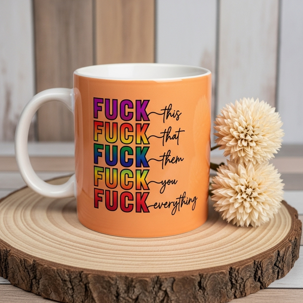Vibrant Sassy Slogan Mugs