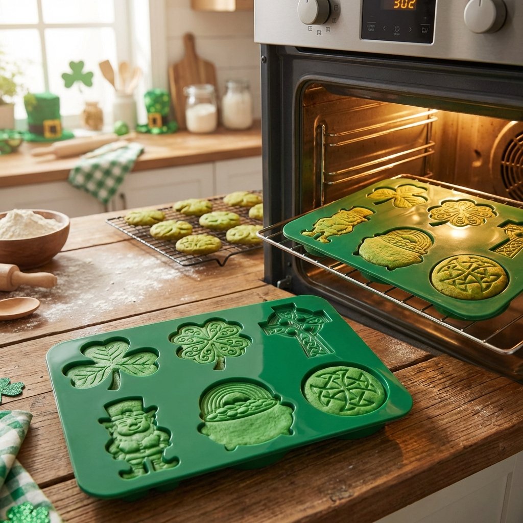 🍀 St. Patrick’s Day Silicone Mold – 6-Cavity