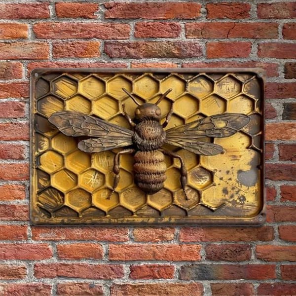 Vintage-Metallschild „Hähnchen & frische Eier“