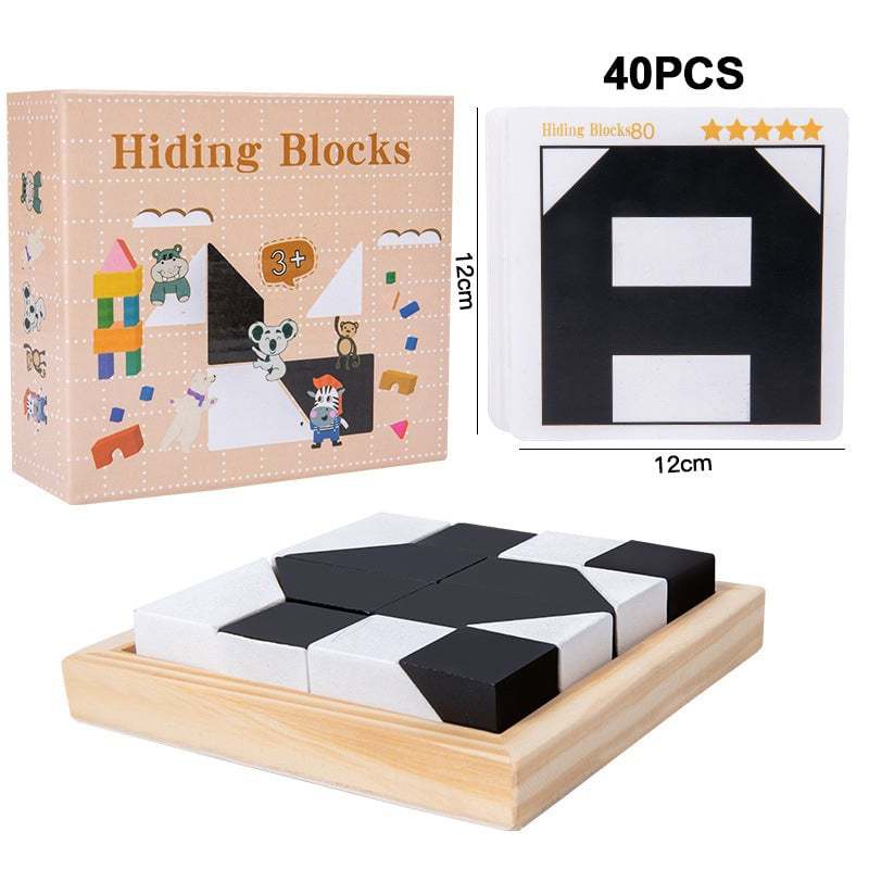 Wooden Hidden Block Puzzle