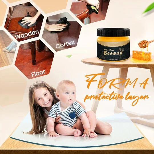 🔥Last Day 50% OFF - Wood Seasoning Beeswax Household Polishing (Free Sponge)✨