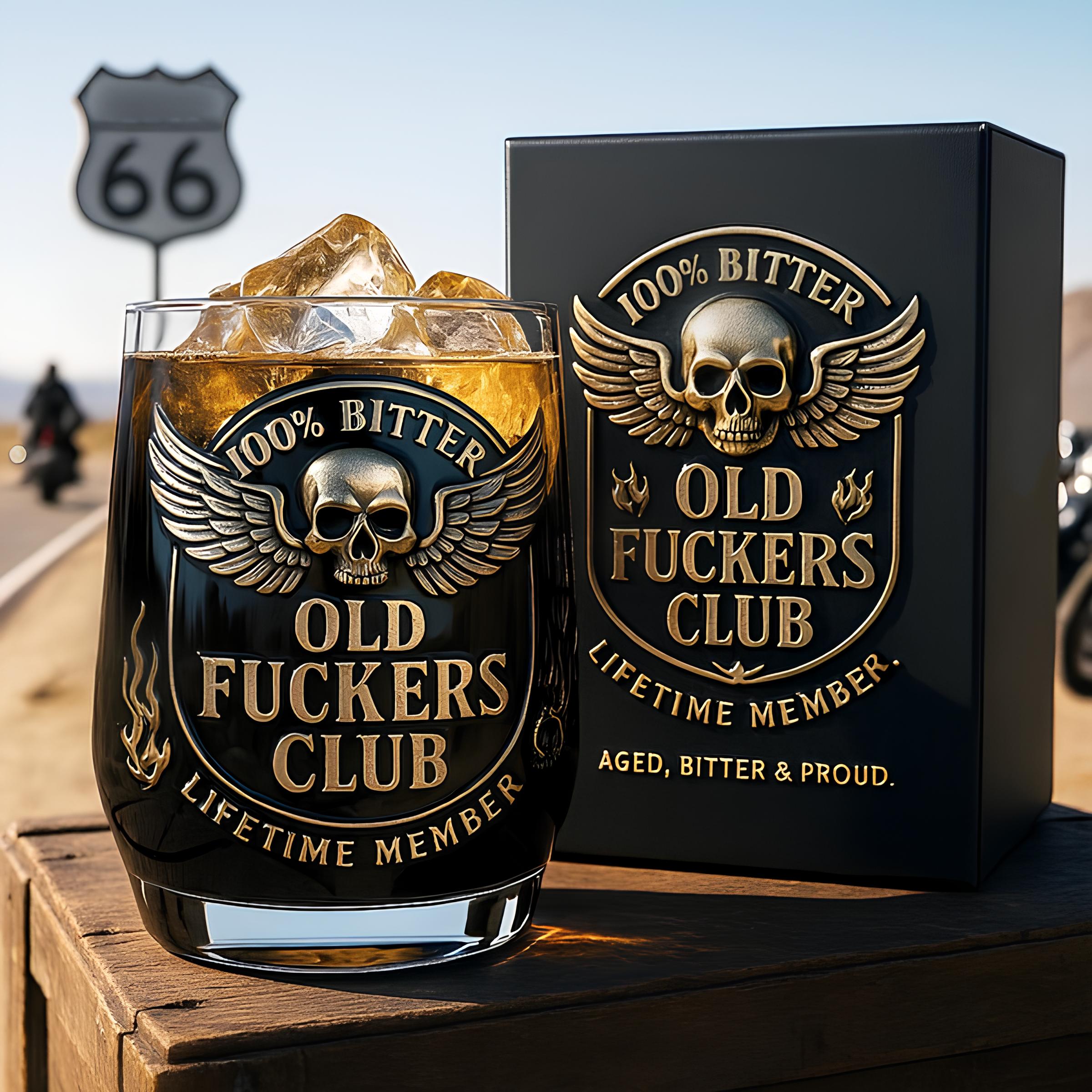 Old F*ckers Club Whiskey Glass