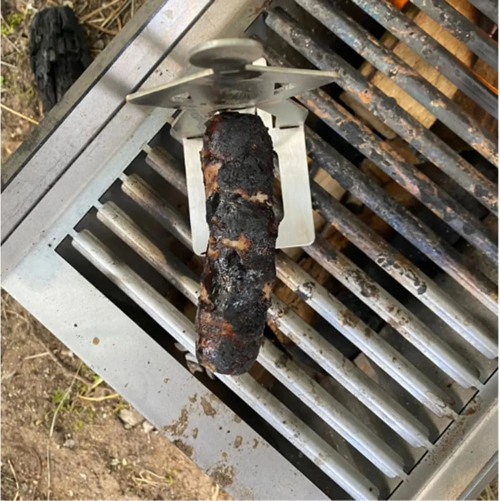 😋Stainless Steel BBQ Sausage Holder