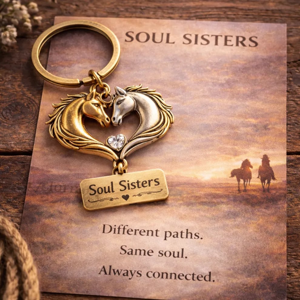 🐎💞Heartfelt Sisterhood – Horse Charm for Unbreakable Bonds