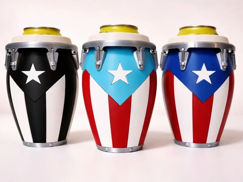 🪘Conga-Style Can Holder – Celebrate Caribbean Pride, One Sip at a Time