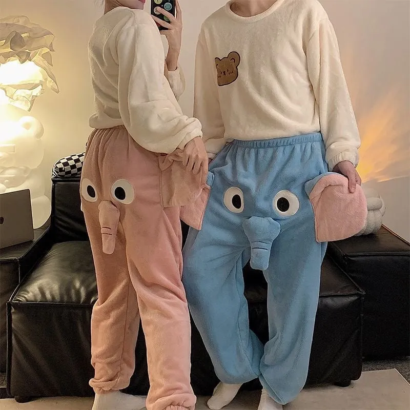 🤣FUNNY COUPLE ELEPHANT HOME PAJAMAS🐘