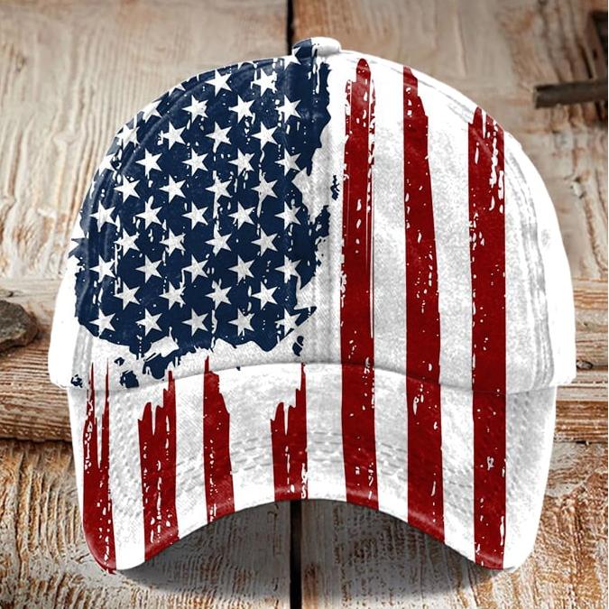 Unisex Retro Flag Print Hat