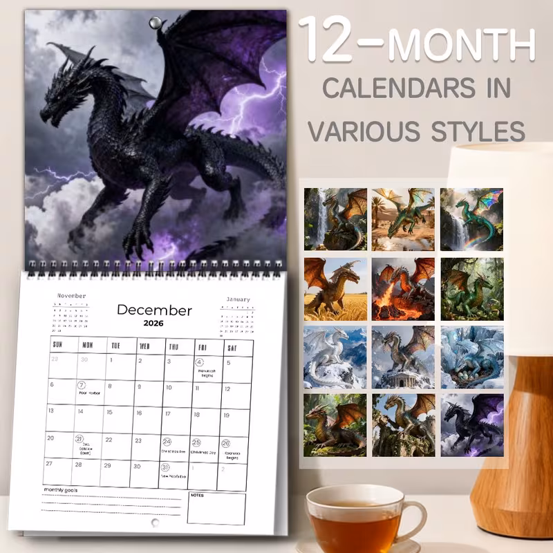 🎁49% OFF🔥🐲2026 Dragon Fantasy Wall Calendar