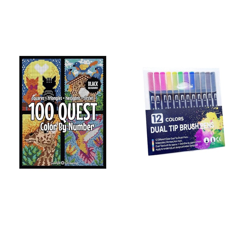 Last Day 50% OFF🎨100 QUEST Color by Numbers Book
