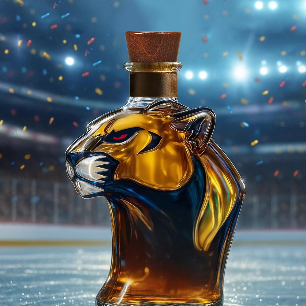 🐆🏒Celebrate the Florida Panthers winning the 2025 NHL Stanley Cup Championship Whisky Bottle
