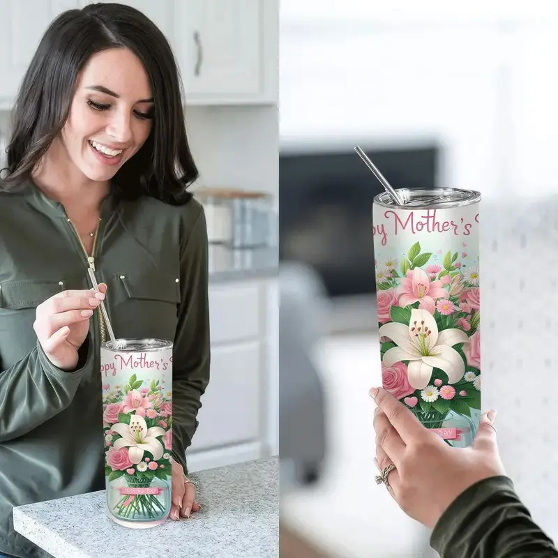 ‌Blooming Love, Lasting Warmth 💐 | 20oz Stainless Steel Tumbler