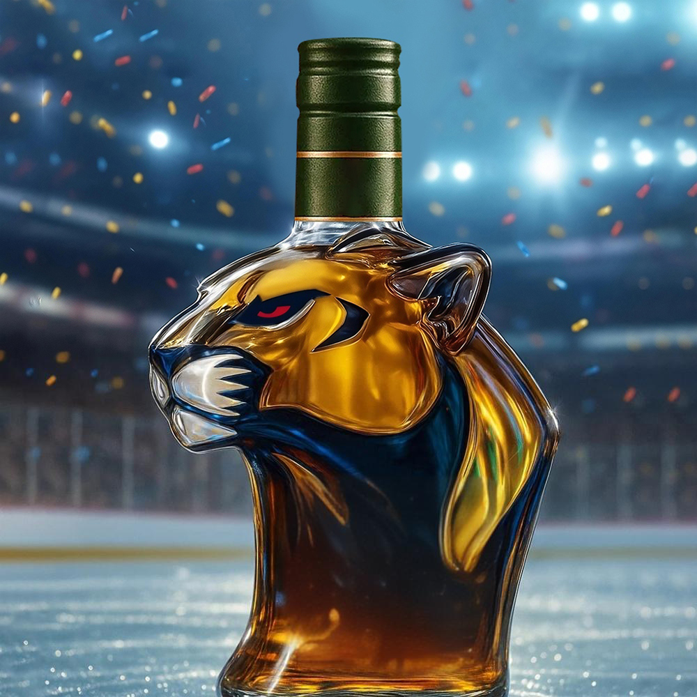 🐆🏒Celebrate the Florida Panthers winning the 2025 NHL Stanley Cup Championship Whisky Bottle