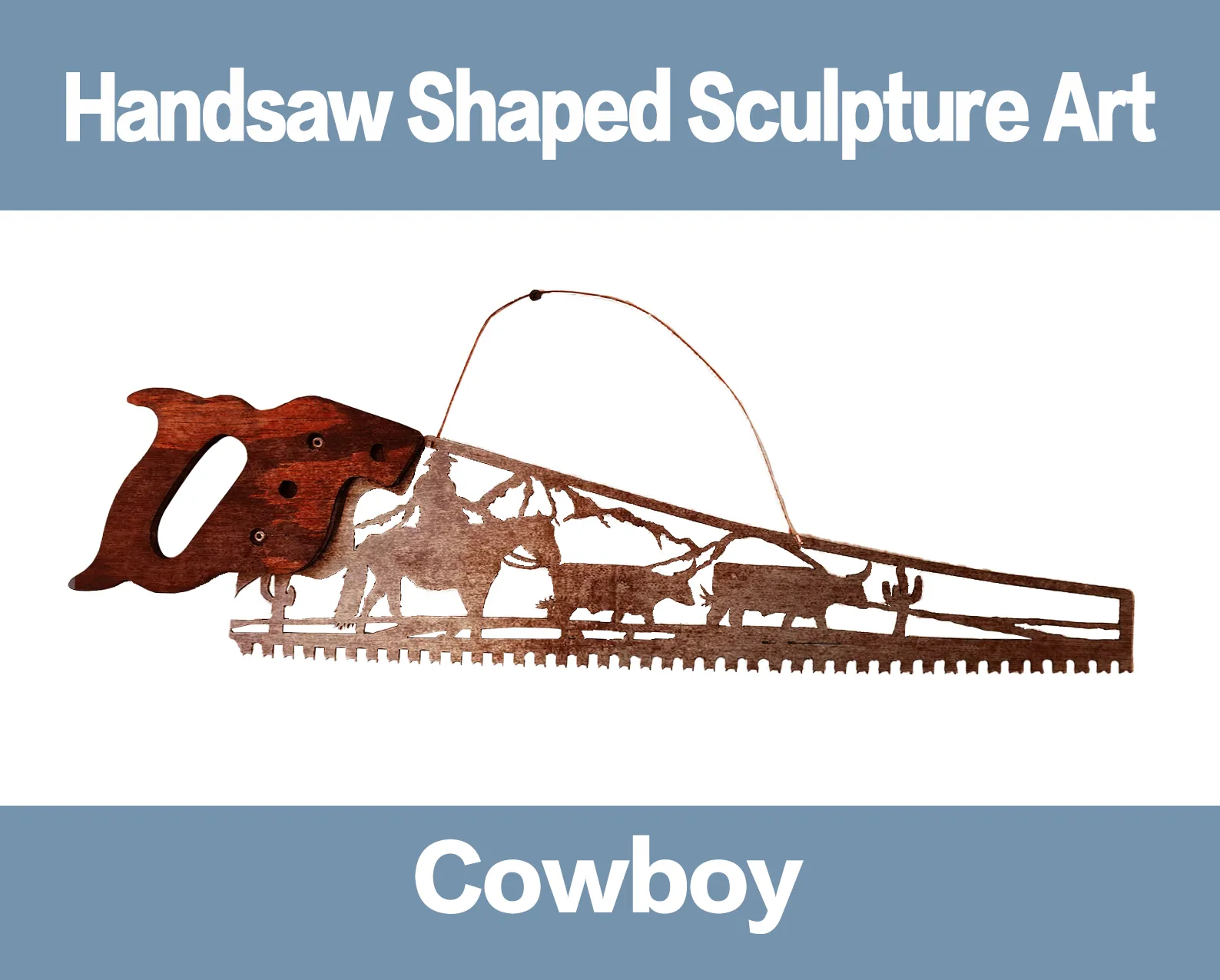 🎁Father's Day Hot Sale Handsaw Shaped Sculpture Art