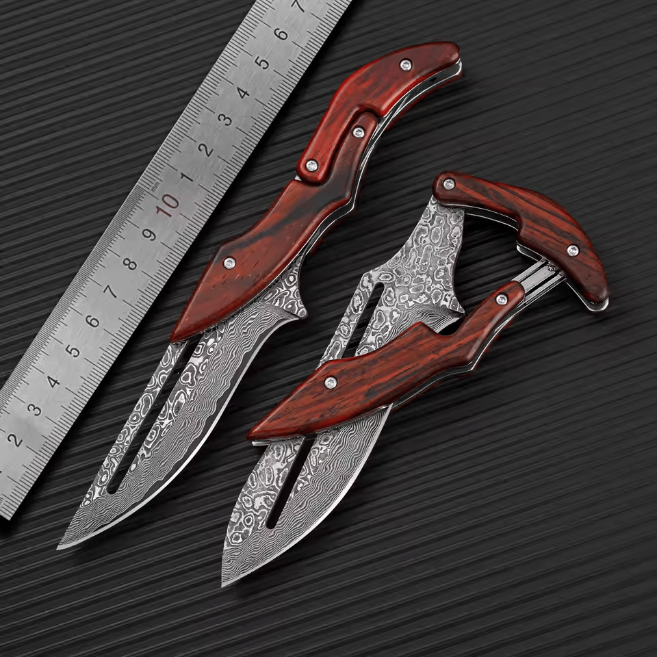 Damascus Steel Folding Knife🔪
