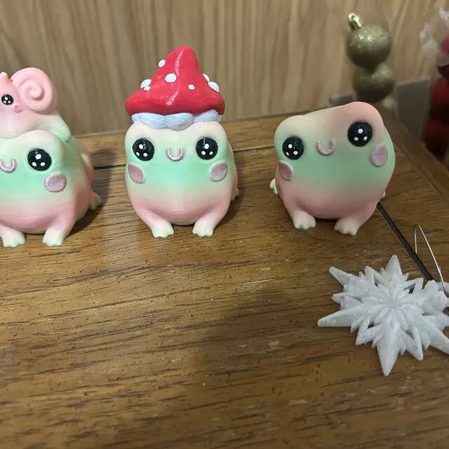 🐸3D Print Cute Butt Frog Set (3 PCS)