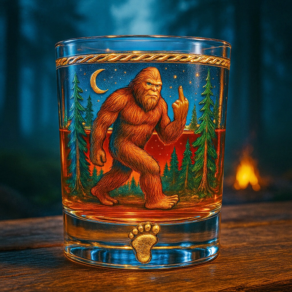 Bigfoot Middle-Finger Whiskey Glass