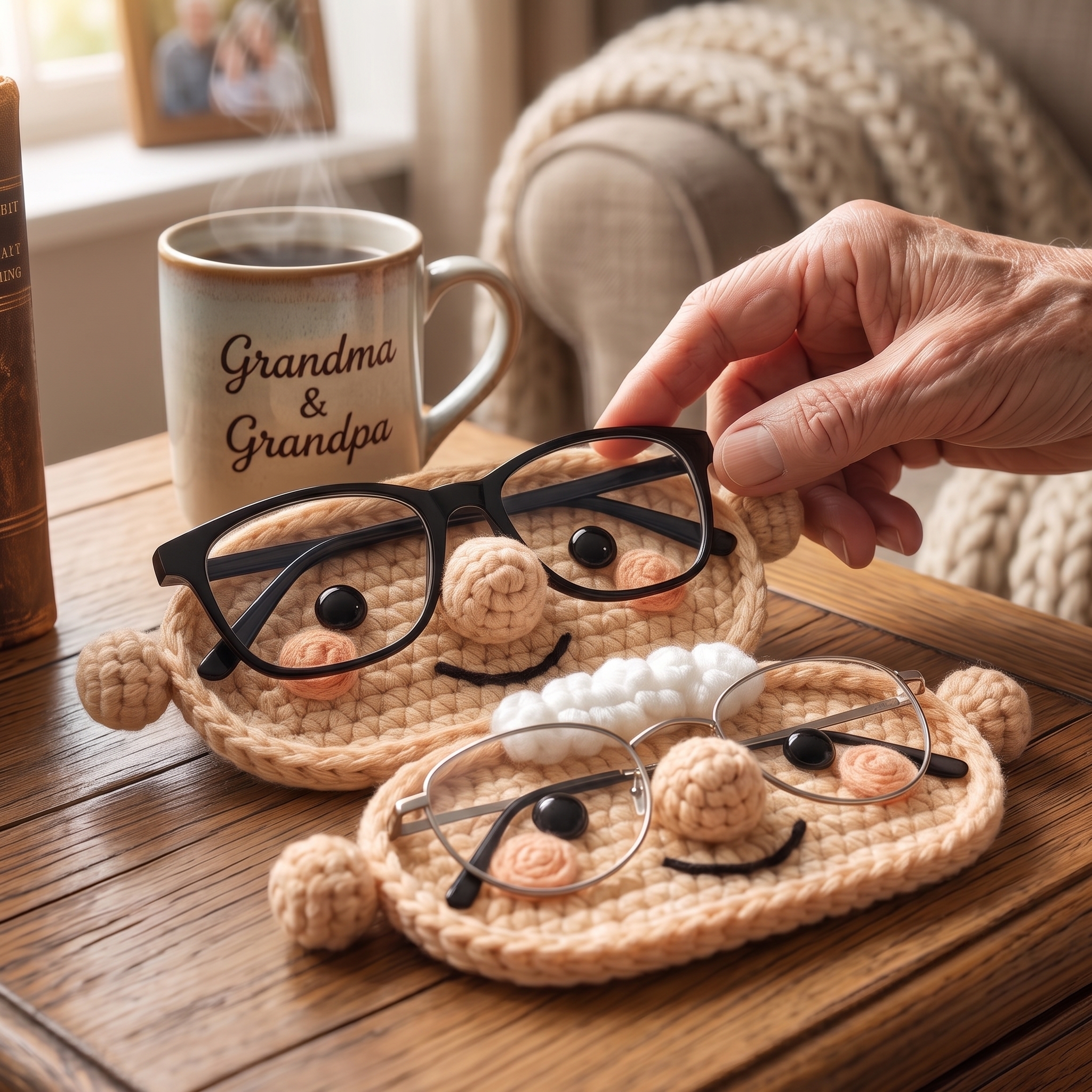 👓Handmade Crocheted Eyeglass Holder Set
