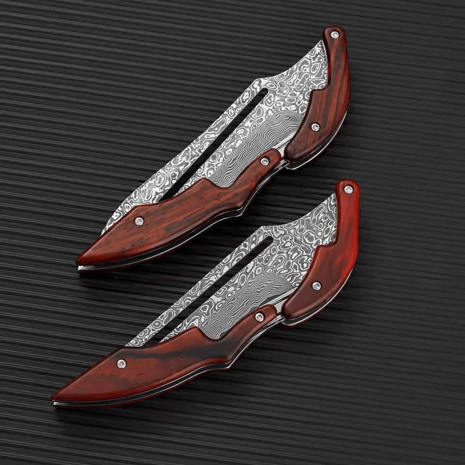 Damascus Steel Folding Knife🔪