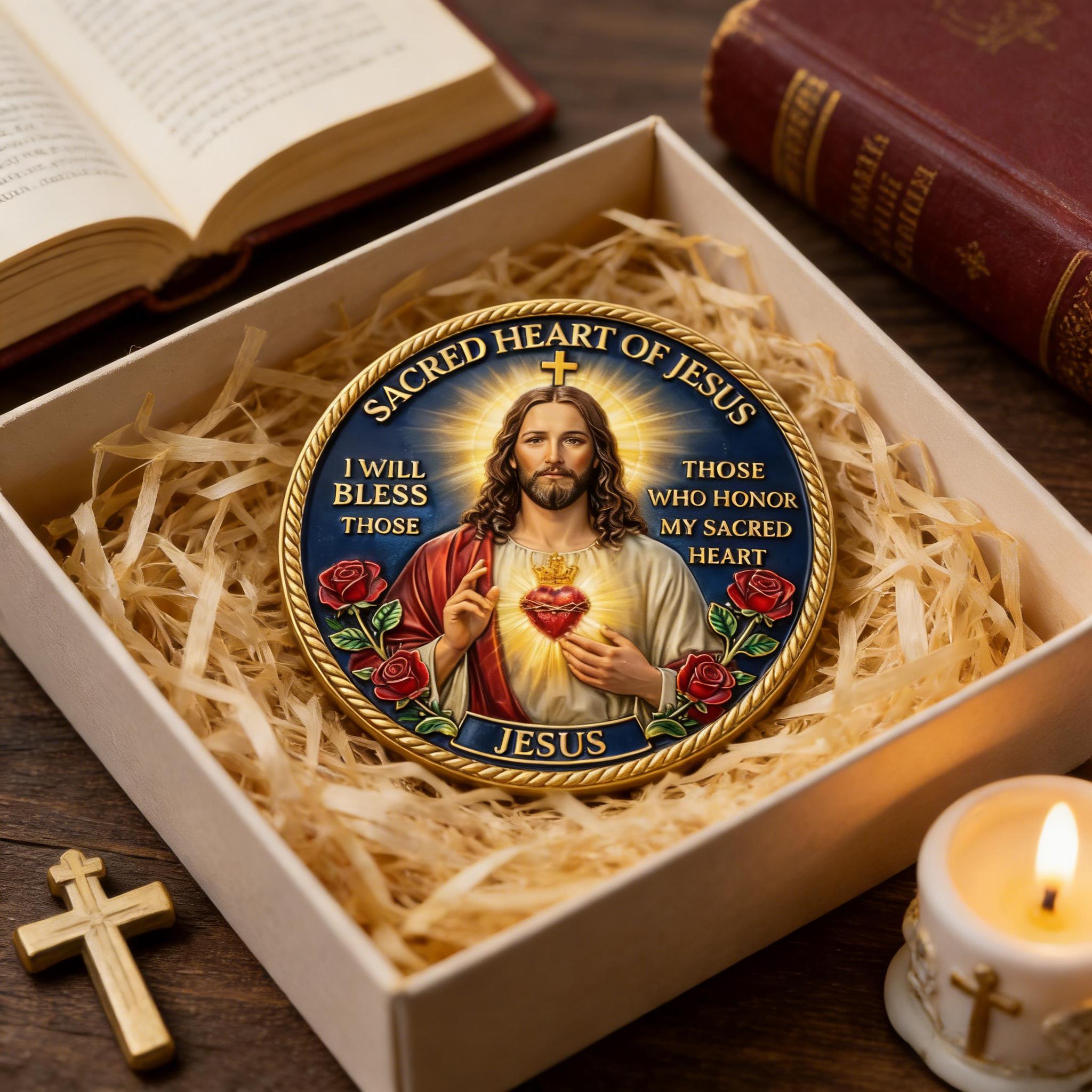 Sacred Heart of Jesus Devotional Coin