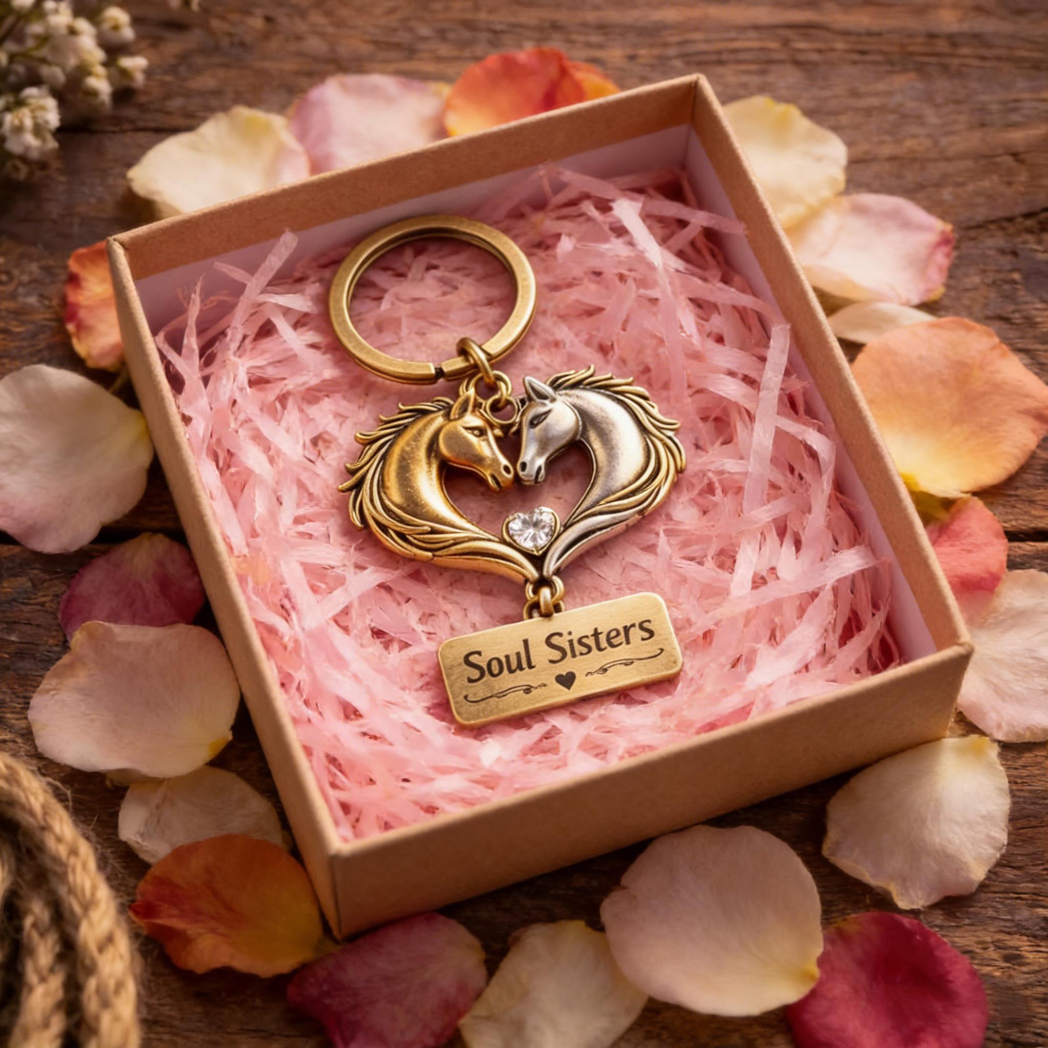 🐎💞Heartfelt Sisterhood – Horse Charm for Unbreakable Bonds