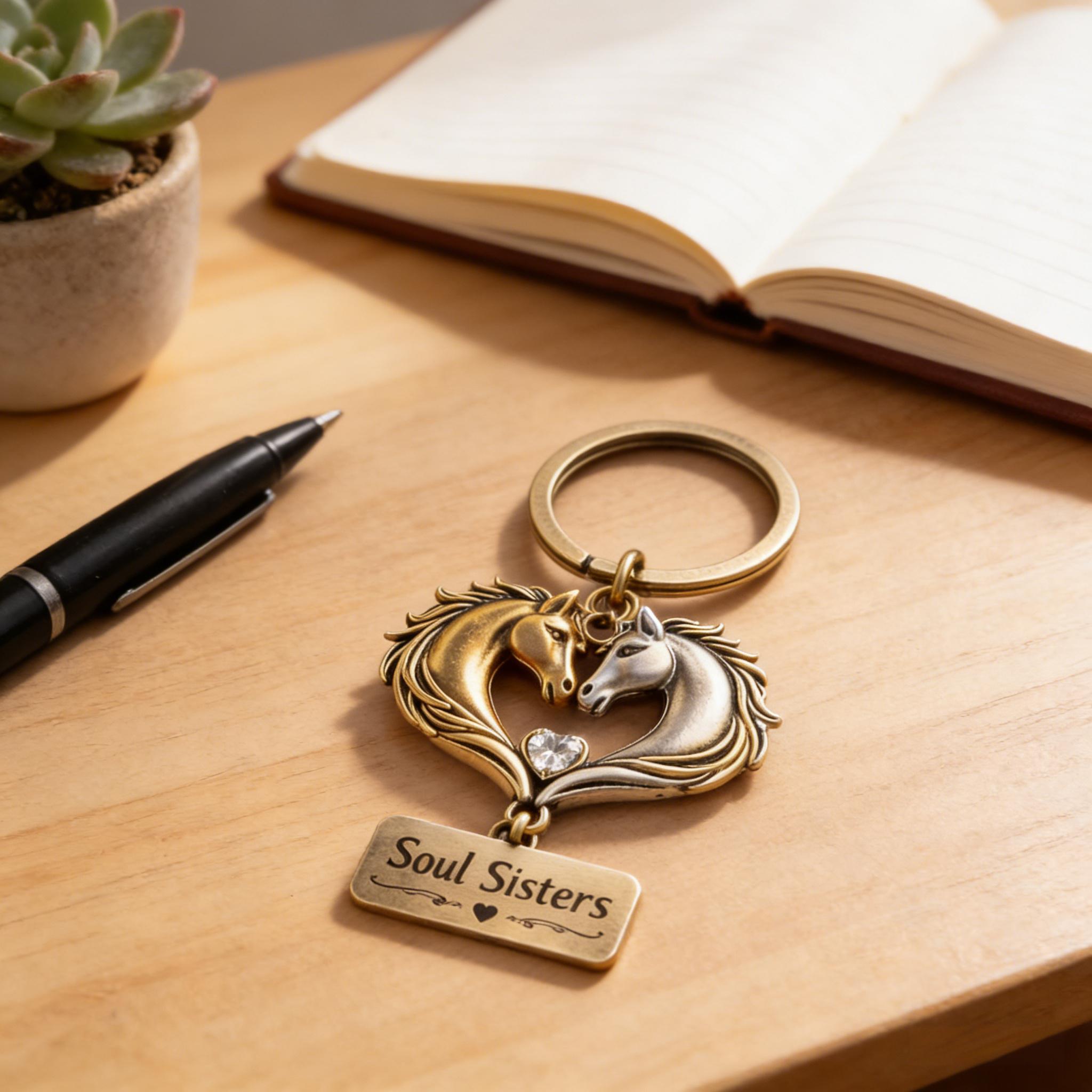 🐎💞Heartfelt Sisterhood – Horse Charm for Unbreakable Bonds