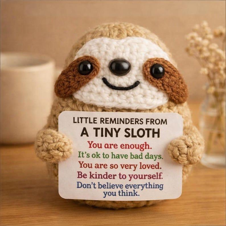 Positive Affirmation Tiny Sloth