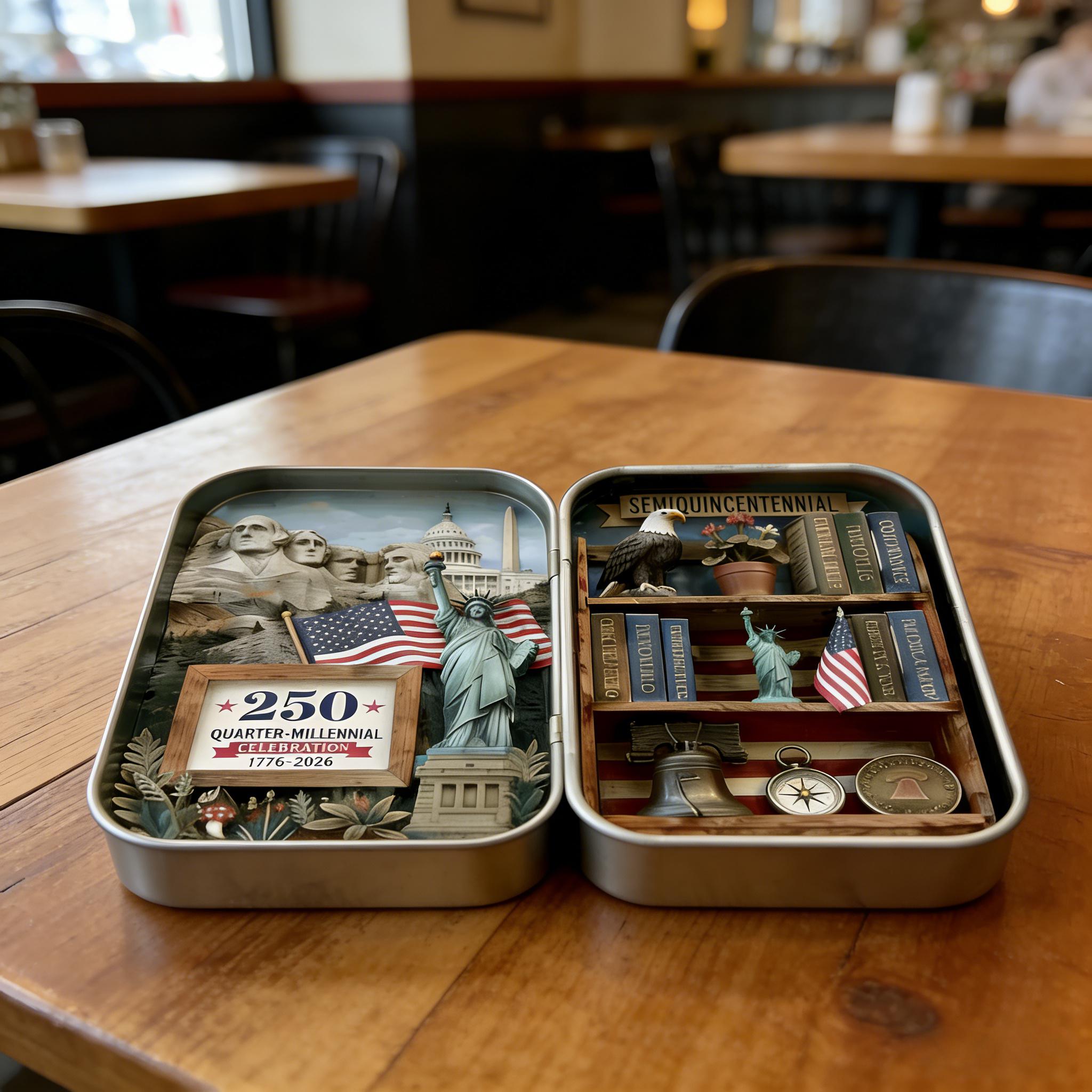 🗽USA 250th Anniversary Pocket Diorama Tin