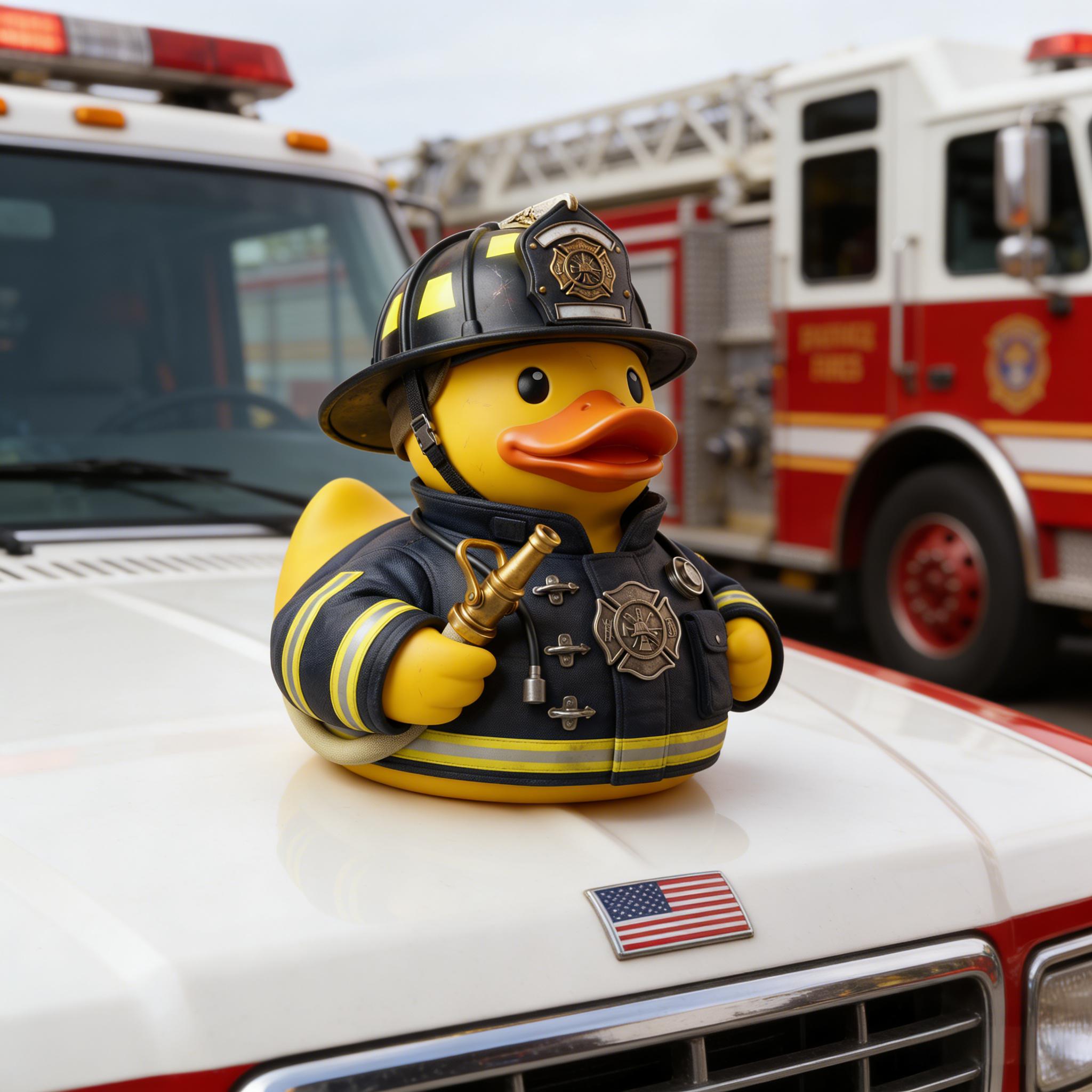 🚒🦆 Firefighter Hero Duck