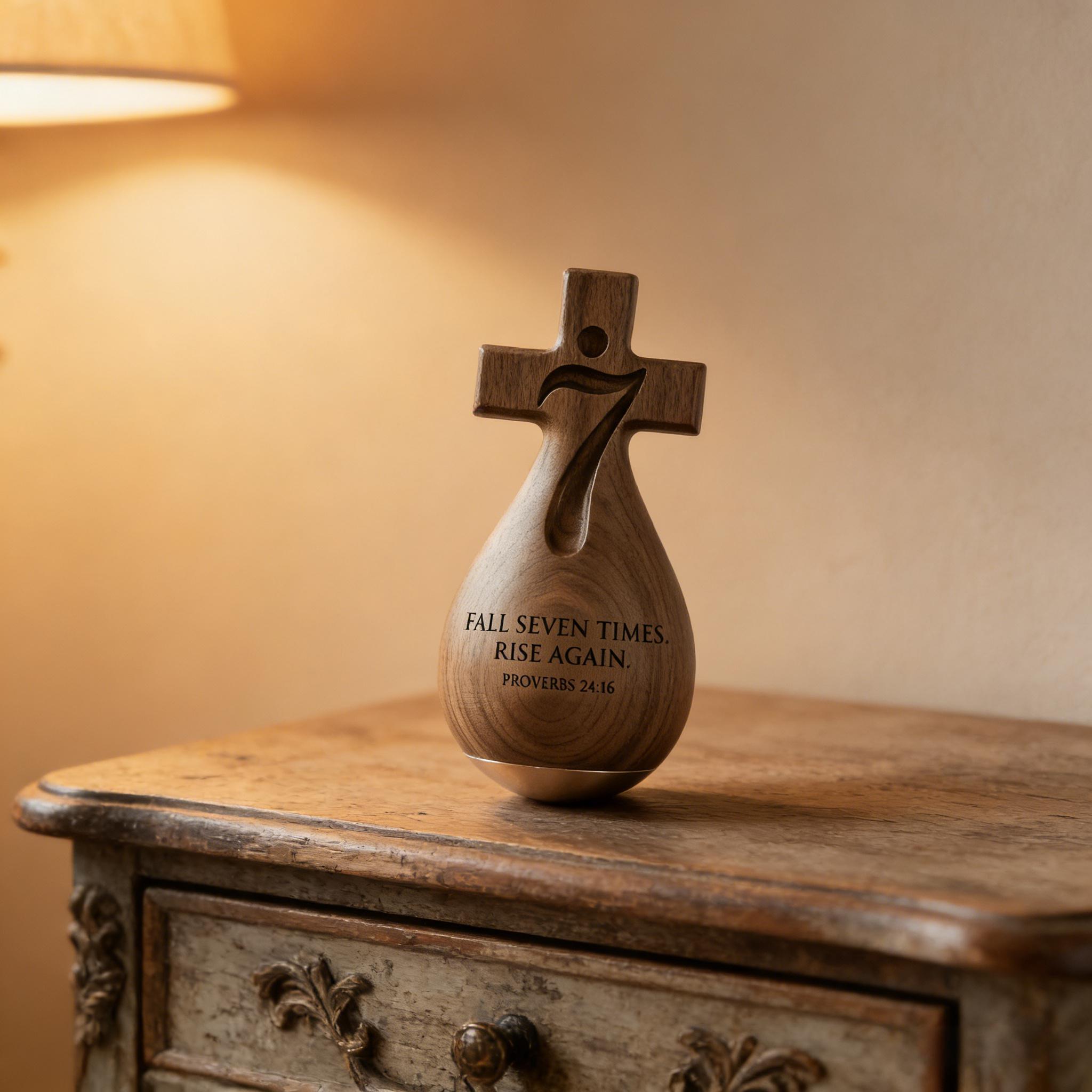 ✨Proverbs 24:16 – Faithful Roly-Poly Ornament