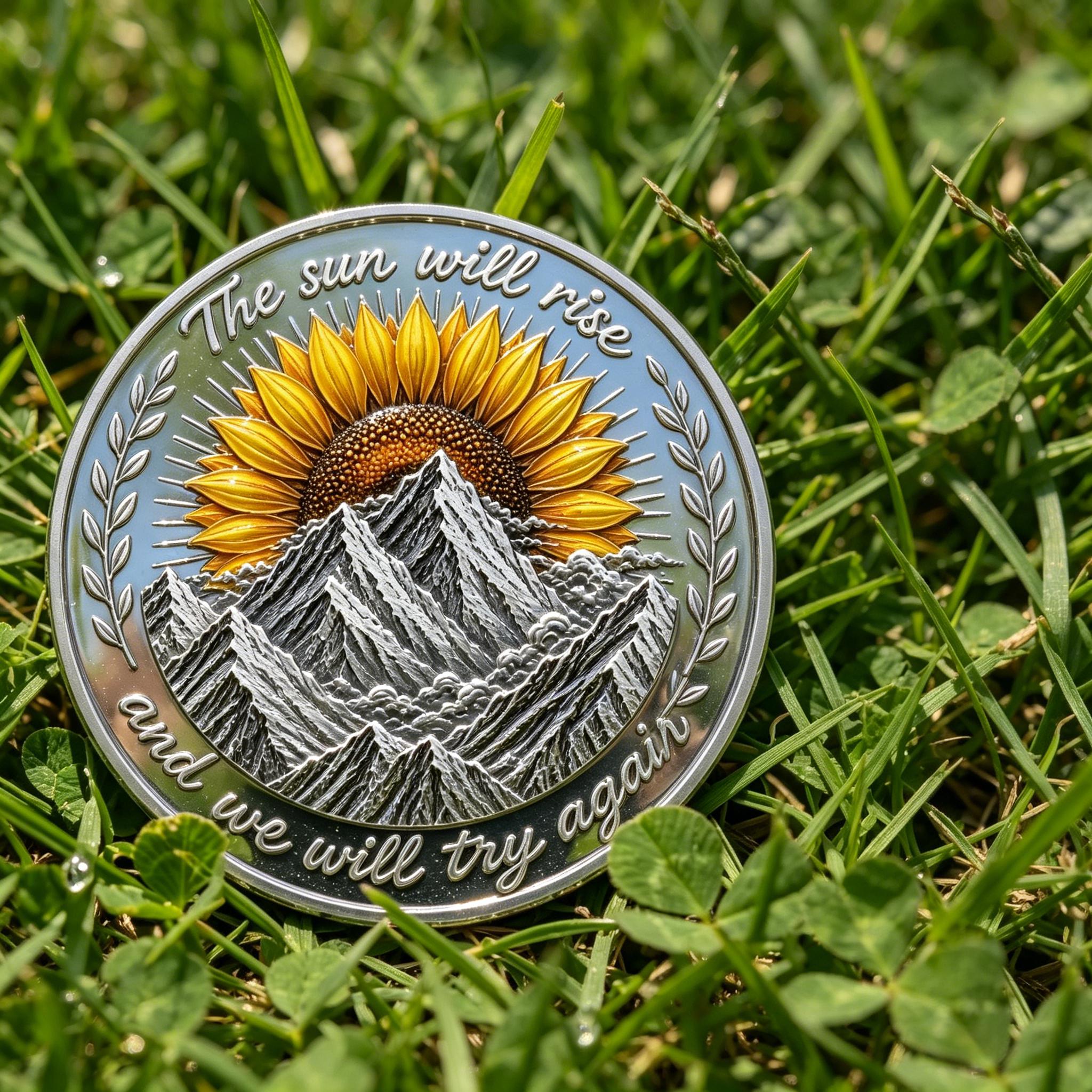🌻🌈Inspirational Sunflower Coin – A Pocket Reminder That Brighter Days Are Coming