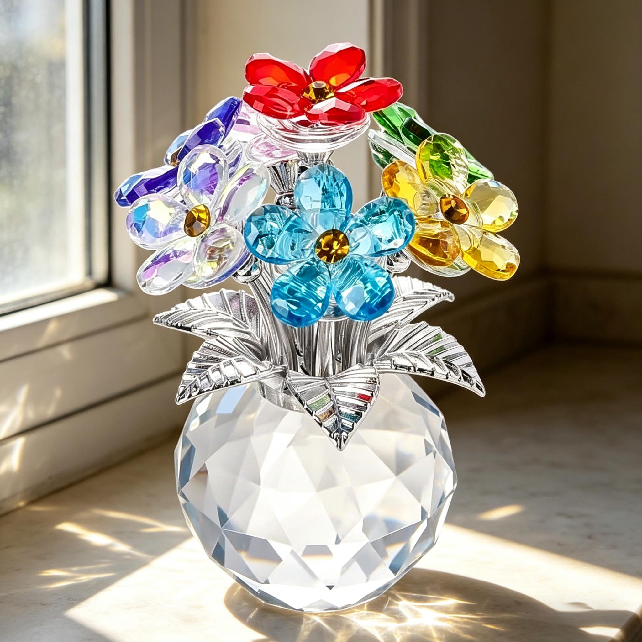 Crystal Forget-Me-Not Flower Ornament