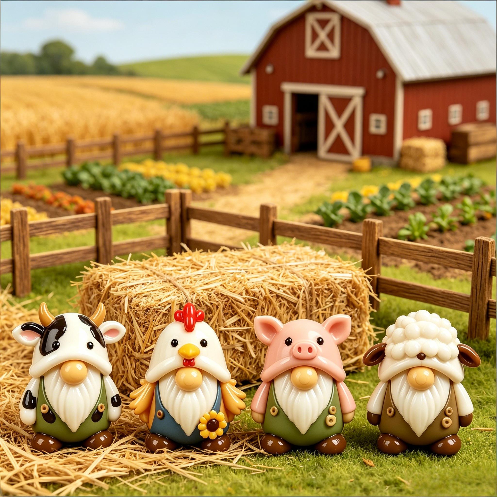 🌈😮Whimsical Gnome Figurine Set – 4 PCS