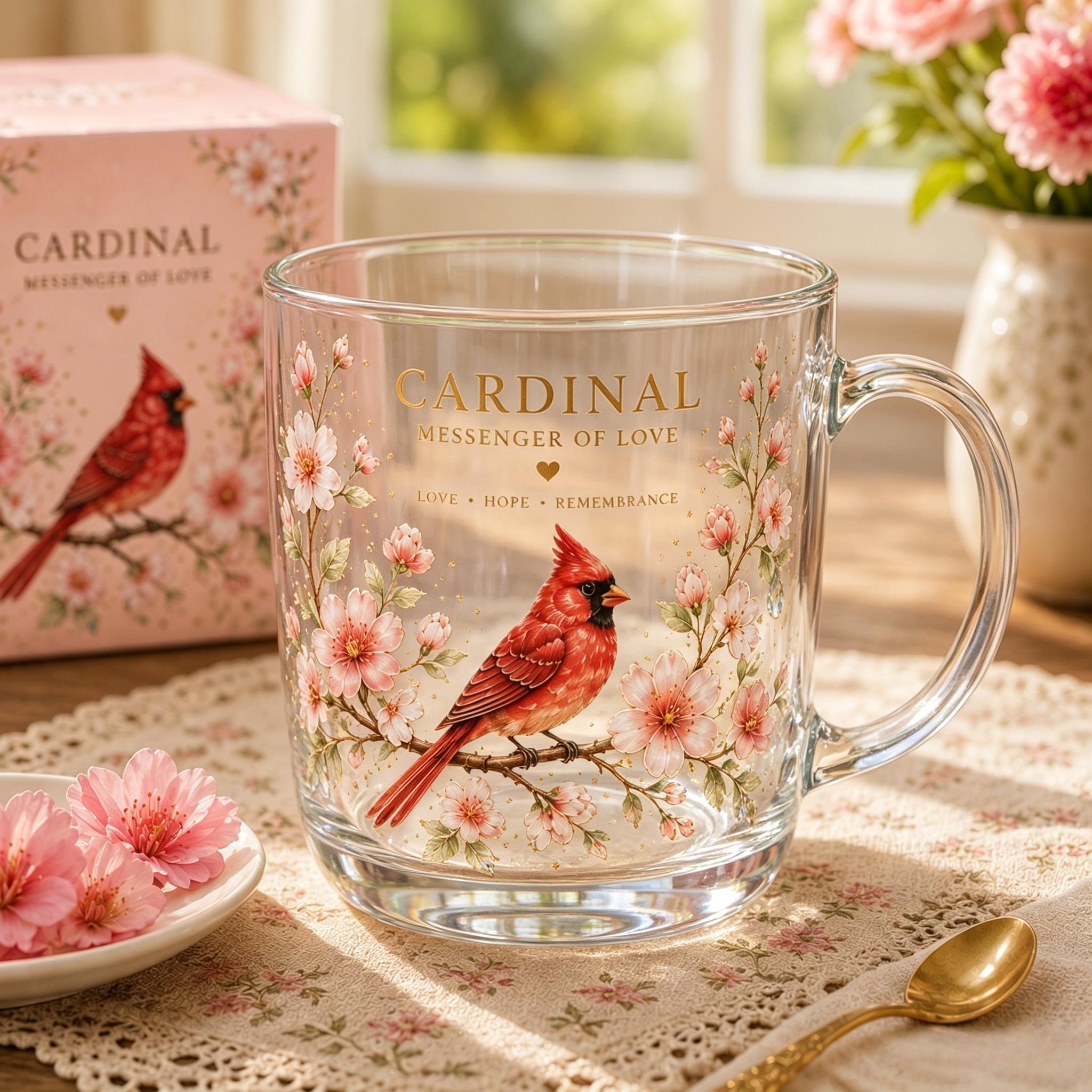Cardinal Glass Mug – A Beautiful Reminder of Love & Hope