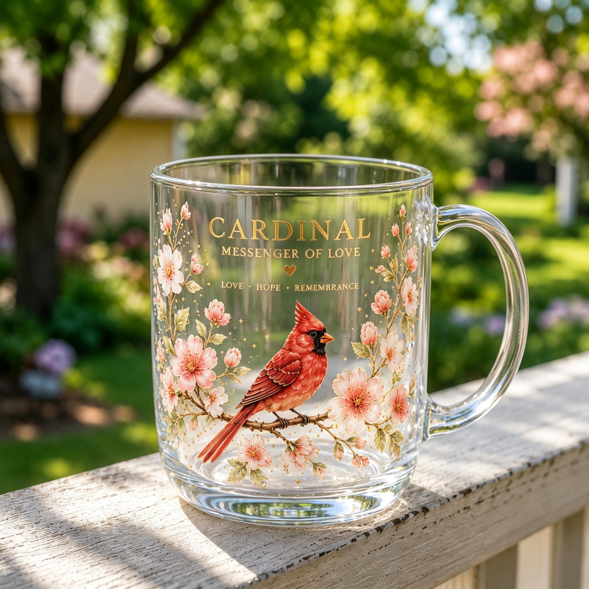 Cardinal Glass Mug – A Beautiful Reminder of Love & Hope