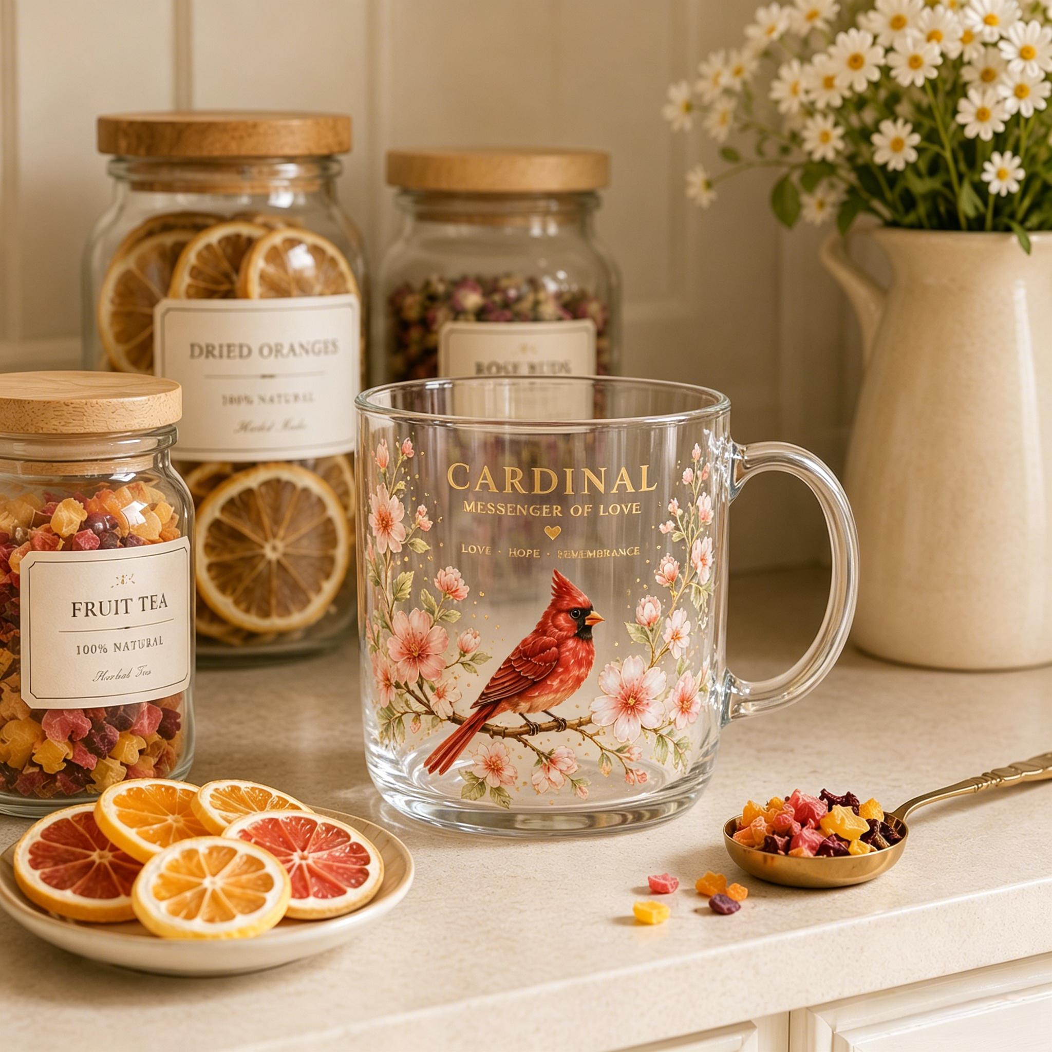 Cardinal Glass Mug – A Beautiful Reminder of Love & Hope