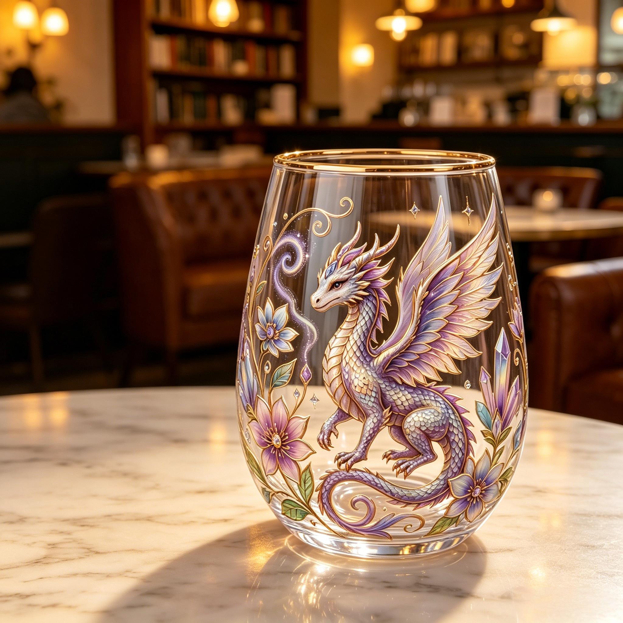 🧚‍♀️🐉Faerie Dragon Glass Cup