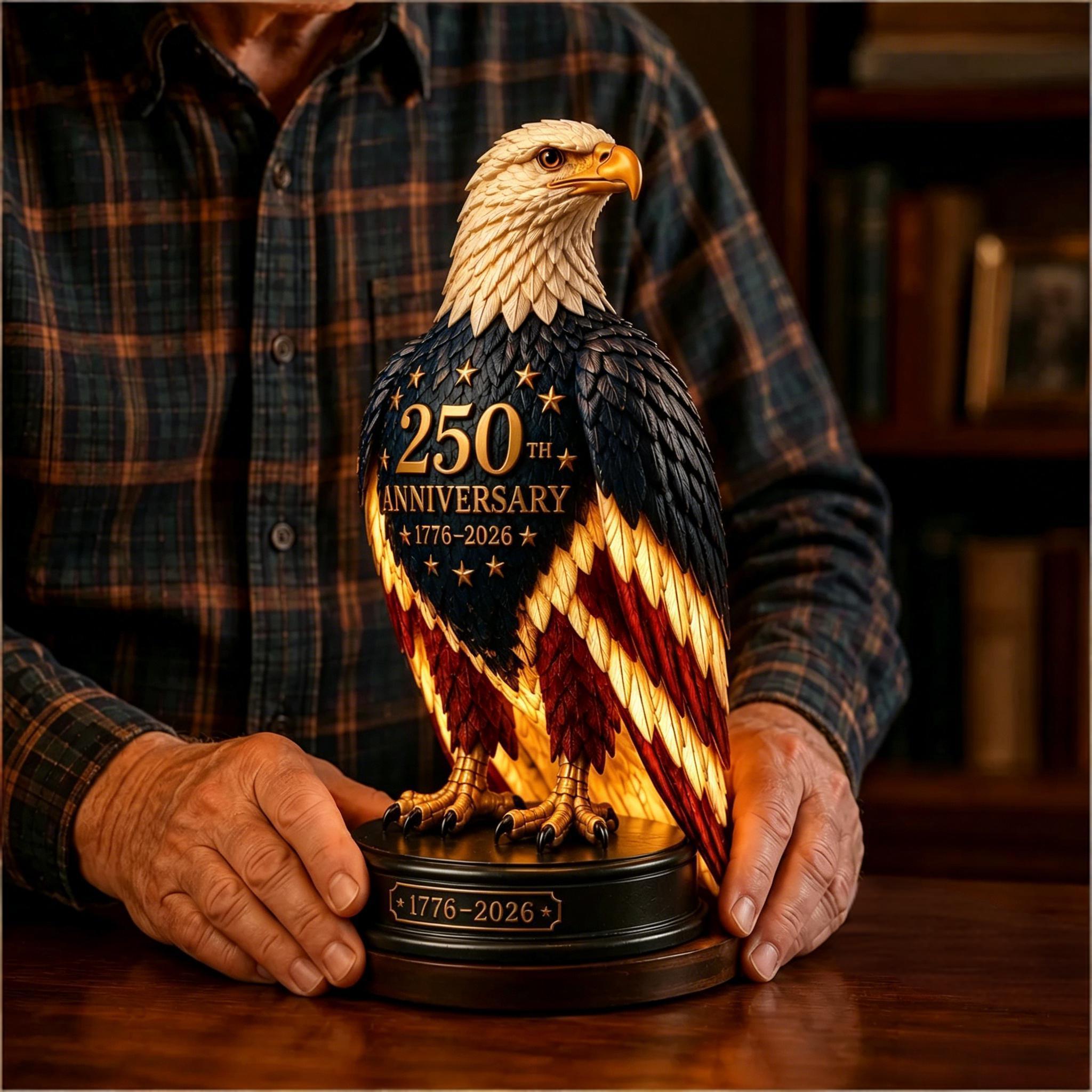 USA 250th Anniversary Patriotic Eagle Light