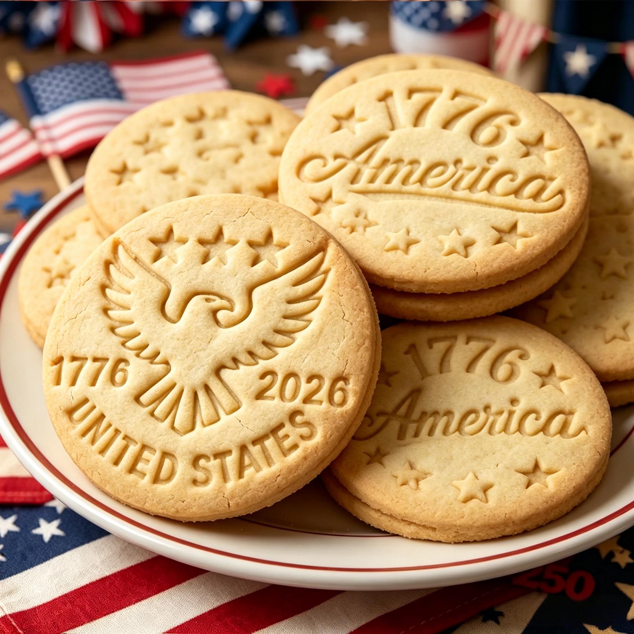 USA 250th Anniversary Cookie Stamp