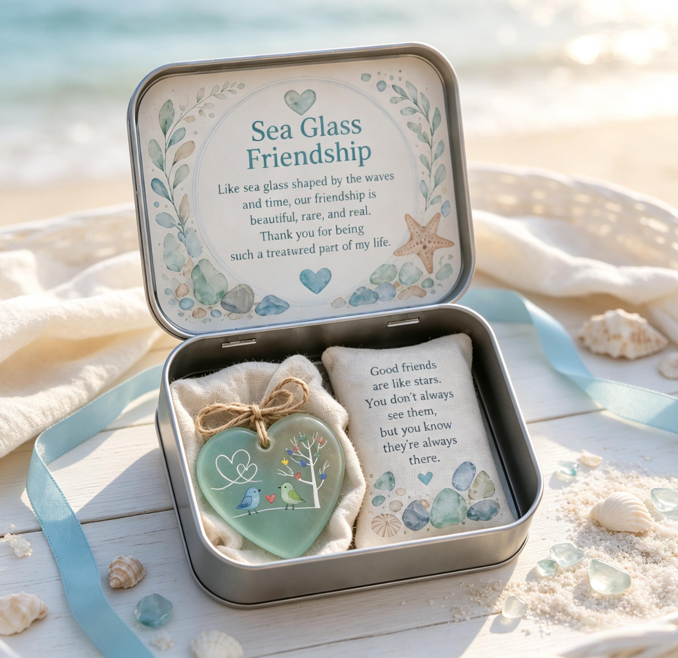💙🌊 Sea Glass Friendship Keepsake – A Gift as Timeless as True Friendship