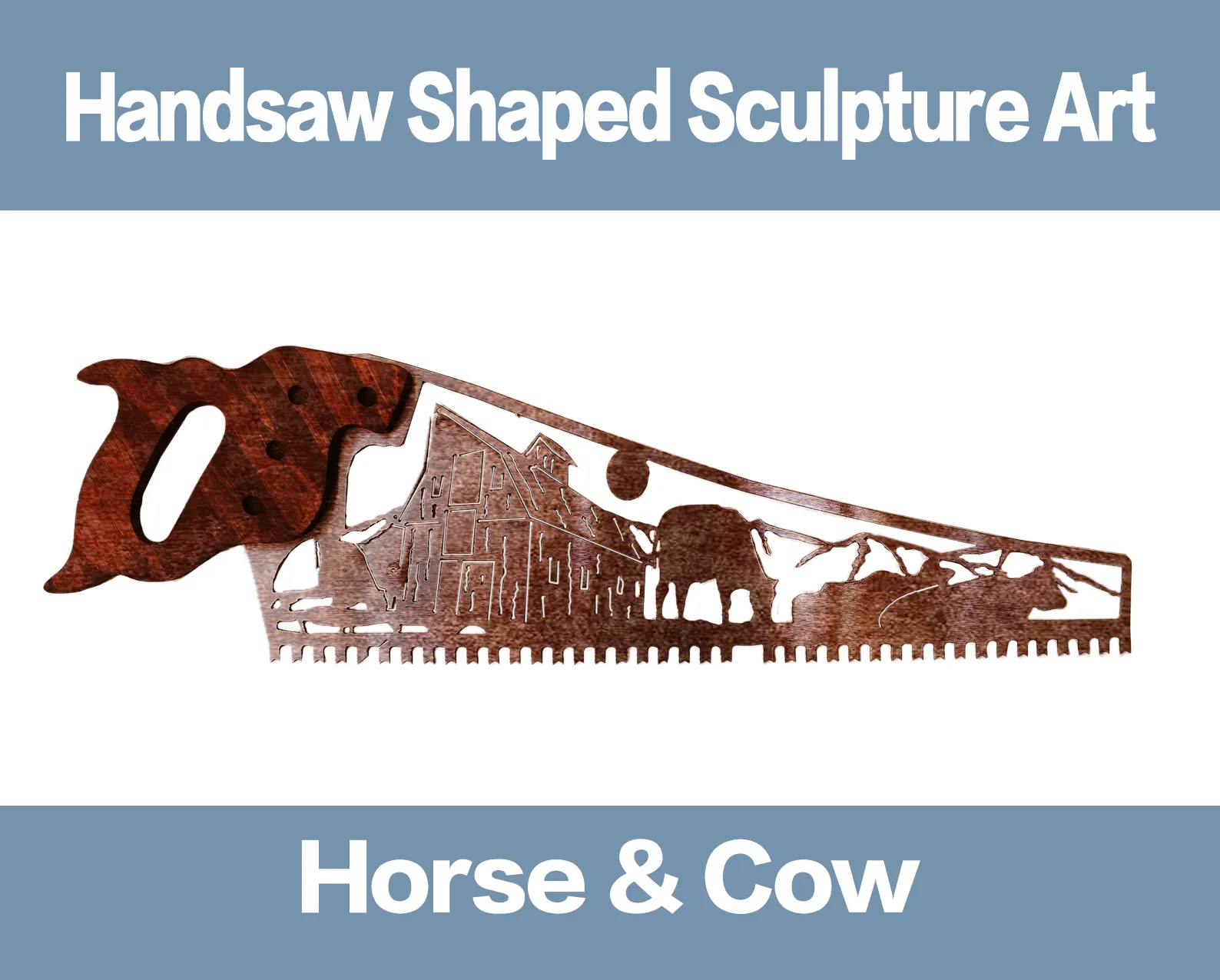 🎁Father's Day Hot Sale Handsaw Shaped Sculpture Art