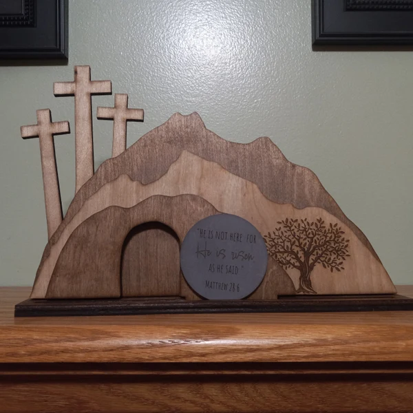 ✝Empty tomb Easter decor
