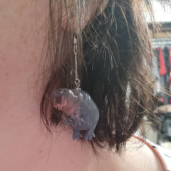 😍Moo Deng Hippo Earrings - Playful Charm in Every Detail