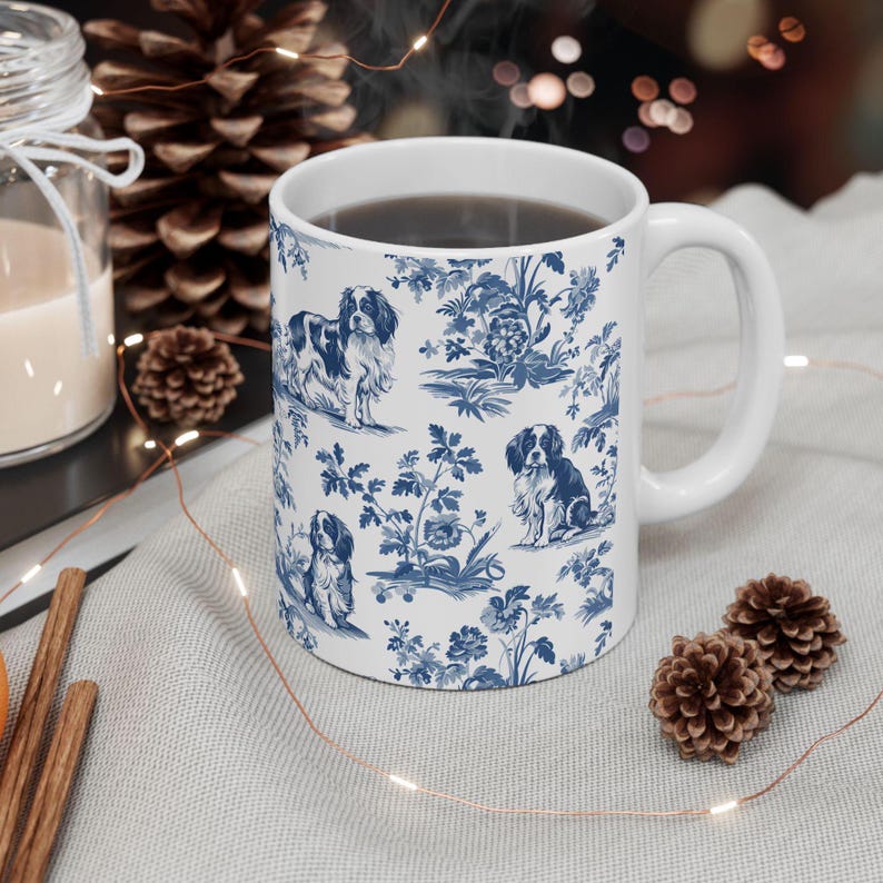 🐕☕Hand-Painted Dog-Themed Ceramic Coffee Mug
