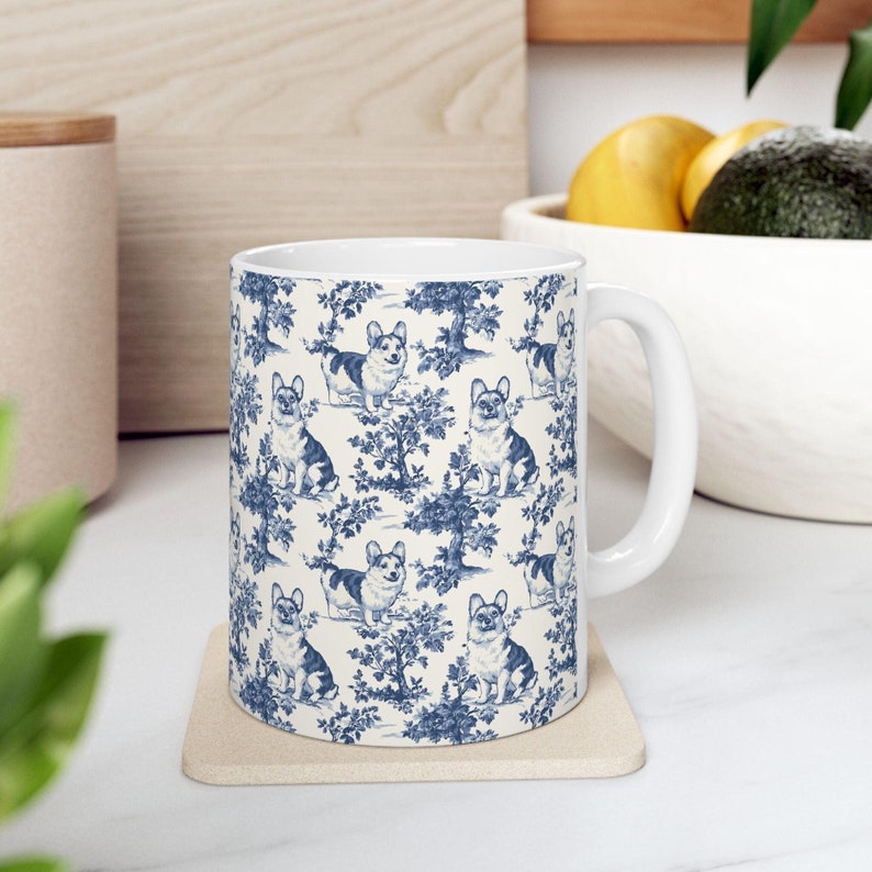 🐕☕Hand-Painted Dog-Themed Ceramic Coffee Mug
