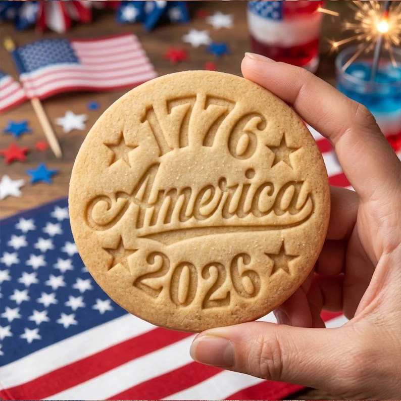 USA 250th Anniversary Cookie Stamp