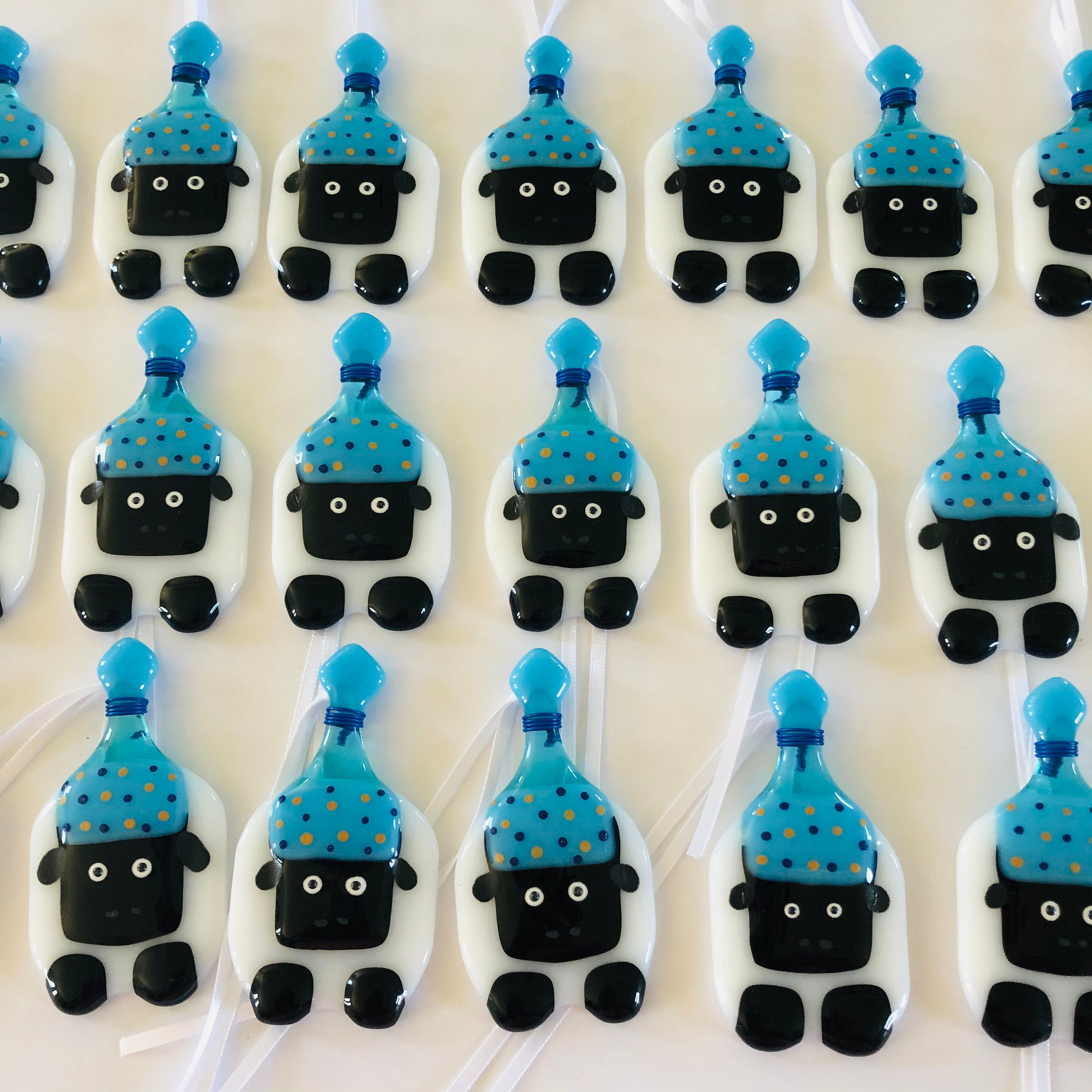 🐑Fused Glass Sheep Christmas Decoration