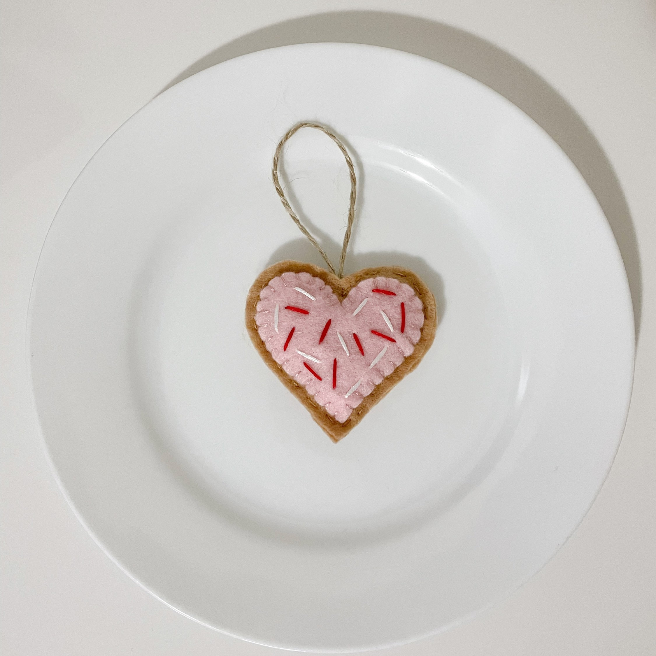Sugar Cookies Handmade Felt Valentine's Day Ornaments