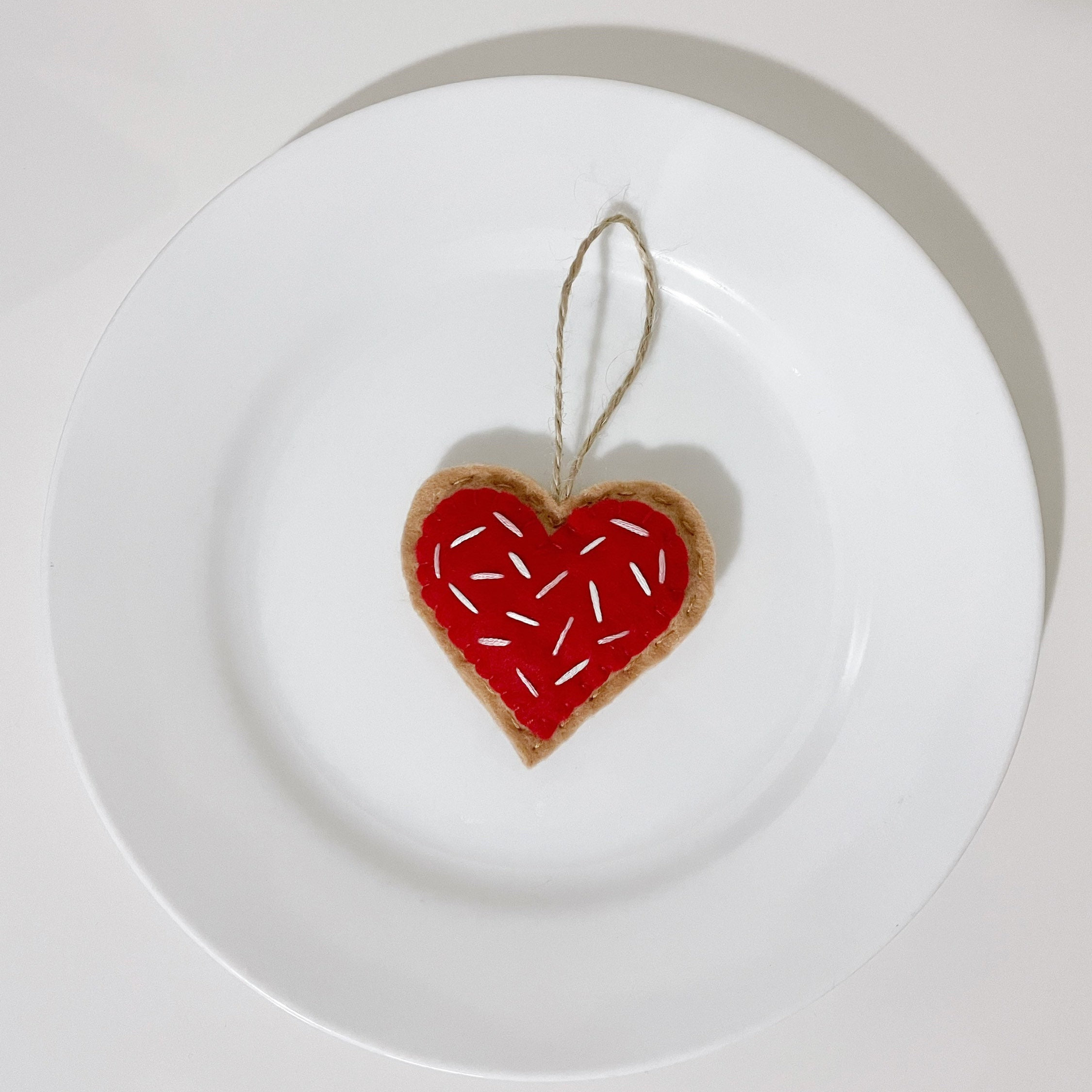 Sugar Cookies Handmade Felt Valentine's Day Ornaments