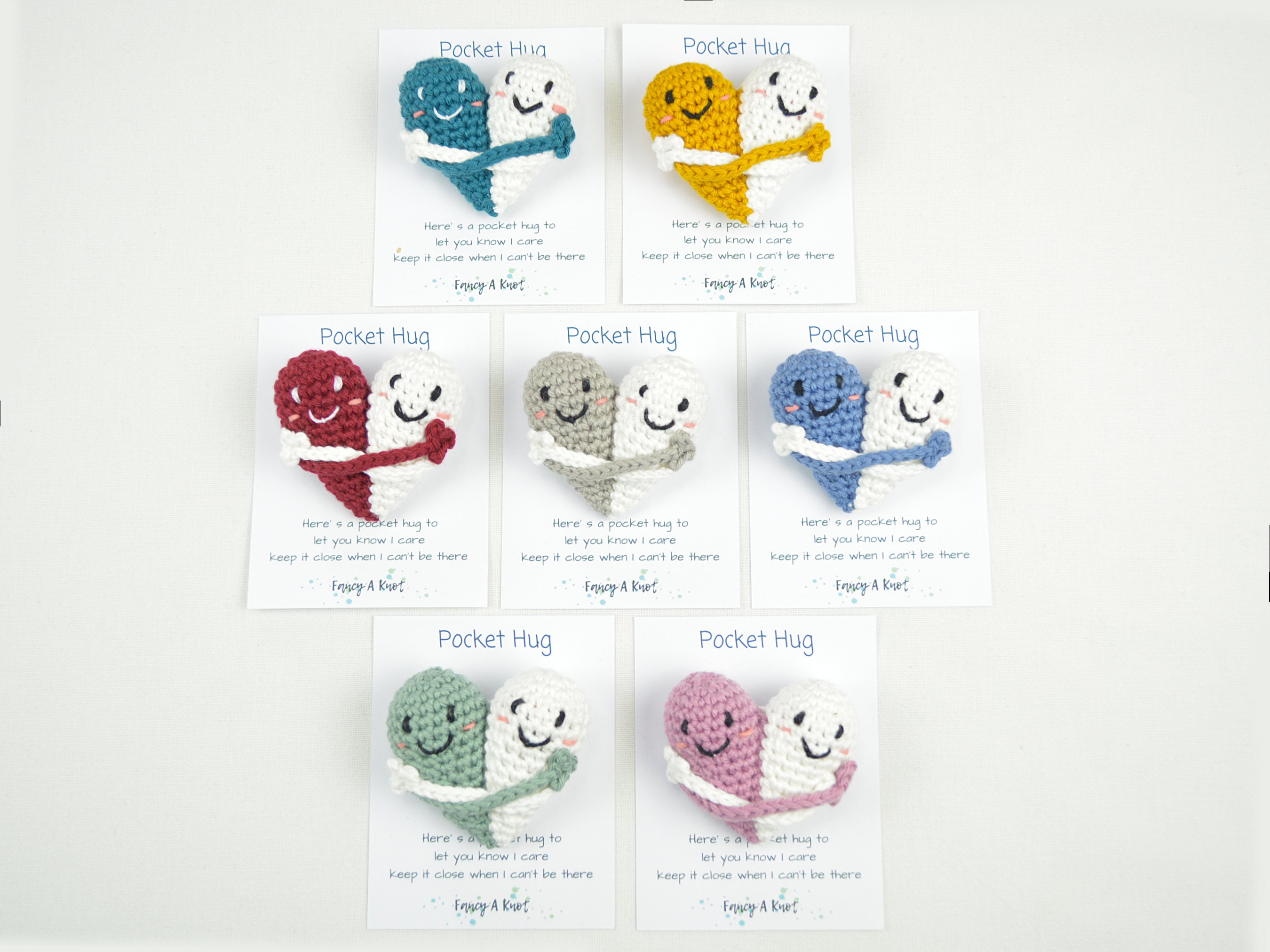 💝Crochet Pocket hearts - Two Hugging Hearts Fusing Into One